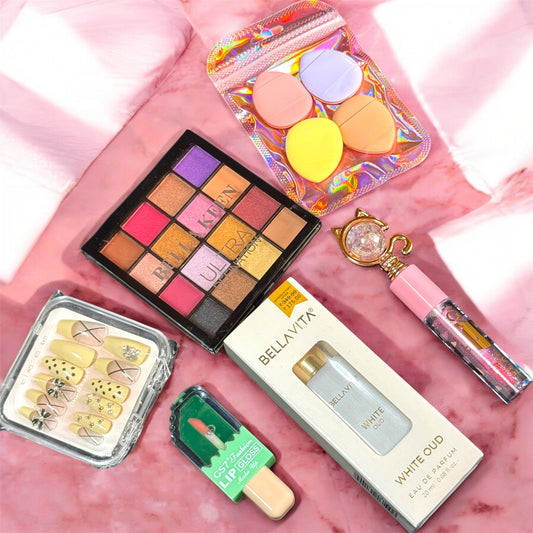 Pink Glam Beauty Collection β Makeup and Fragrance Flat Lay πβ¨