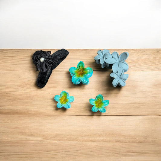 Flower Hair Claw Clips – Stylish Multi-Design Collection