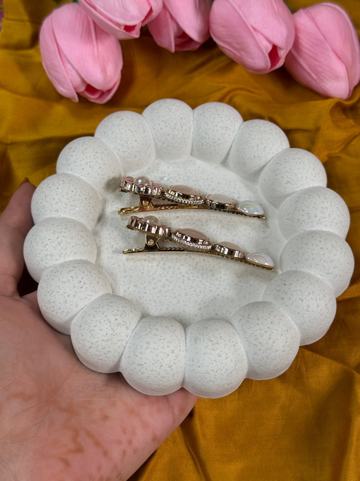 Pastel Pink & Blue Heart Accessory Set