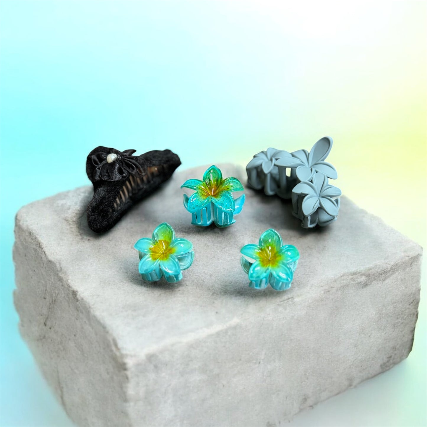 Flower Hair Claw Clips – Stylish Multi-Design Collection