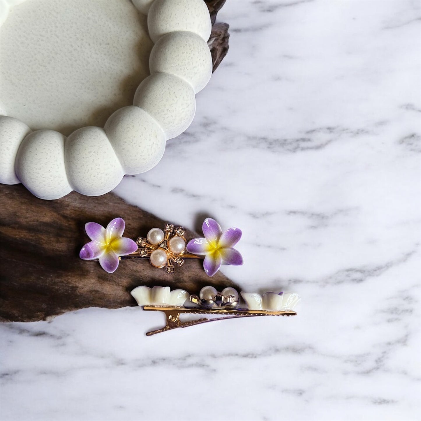 Tropical Bloom Heart Resin Jewelry